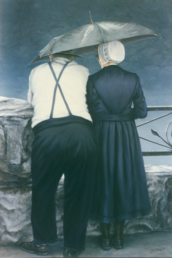 Amish Couple - Spinner Printing Co - Dallas