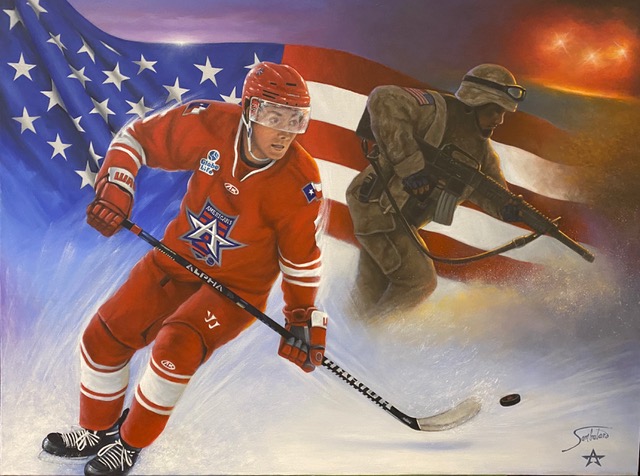 FIGHTING FOR FREEDOM - Allen Americans Hockey Team, Donated to Veterans Center of North Texas